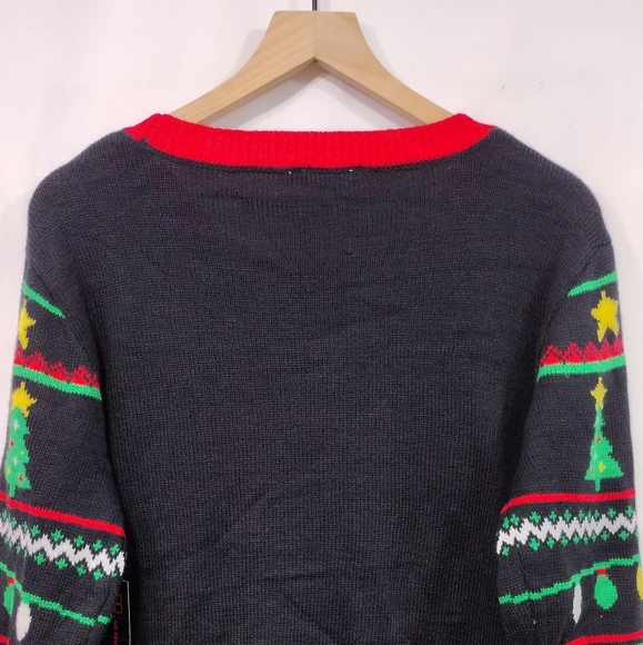 NWT No Boundaries Sequin Blessed Ugly Christmas Sweater Womens 3X Multicolor - Picture 7 of 10